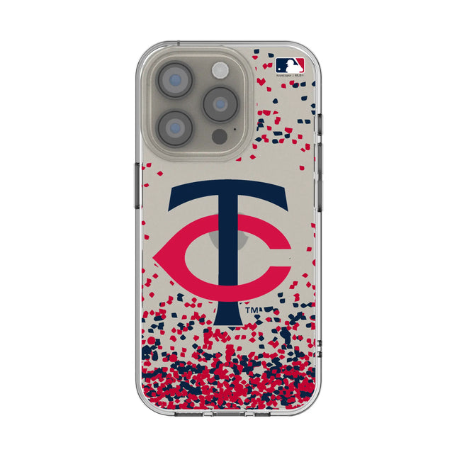 Minnesota Twins Confetti Clear Phone Case for Apple iPhone