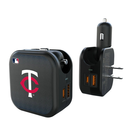 Minnesota Twins Linen 2 in 1 USB A/C Charger