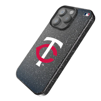 Minnesota Twins Linen Black Bling Phone Case for Apple iPhone