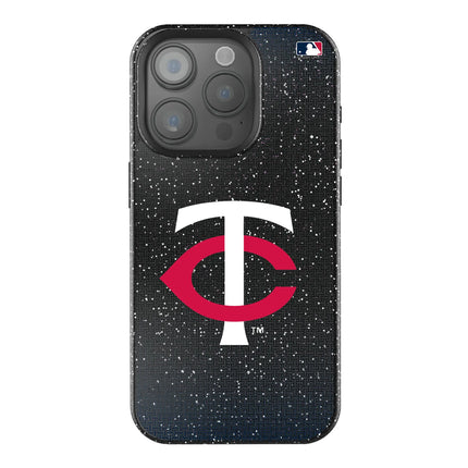 Minnesota Twins Linen Black Bling Phone Case for Apple iPhone