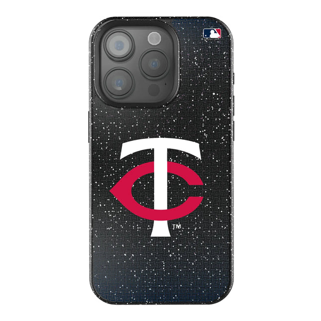 Minnesota Twins Linen Black Bling Phone Case for Apple iPhone