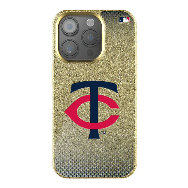 Minnesota Twins Linen Bling Phone Case for Apple iPhone