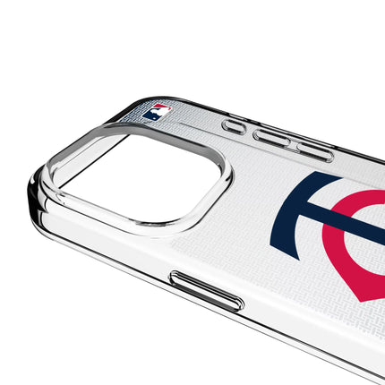 Minnesota Twins Linen Clear Phone Case for Apple iPhone