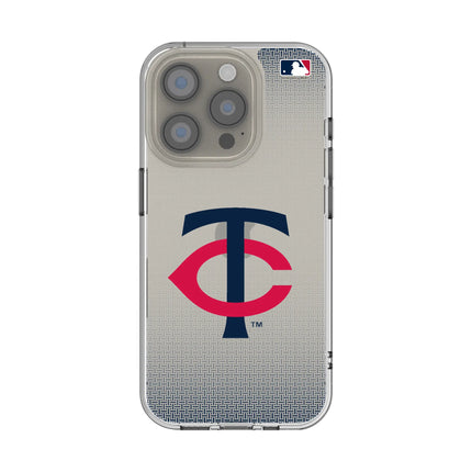Minnesota Twins Linen Clear Phone Case for Apple iPhone