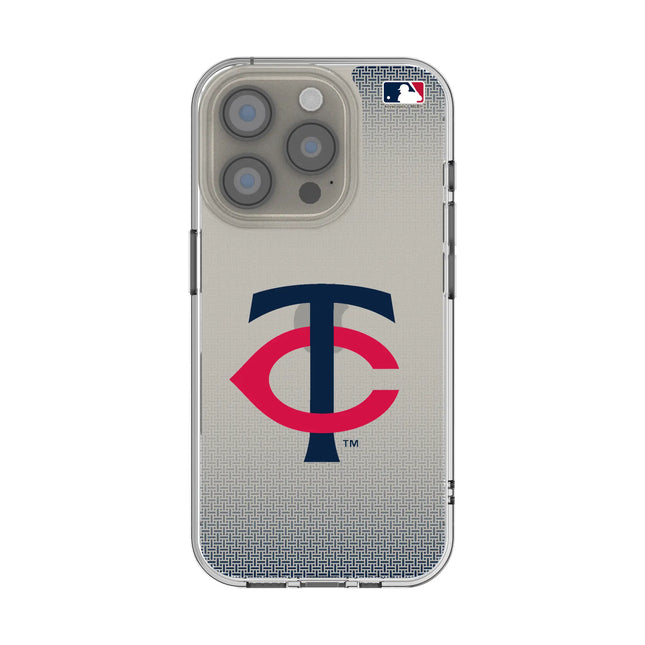 Minnesota Twins Linen Clear Phone Case for Apple iPhone