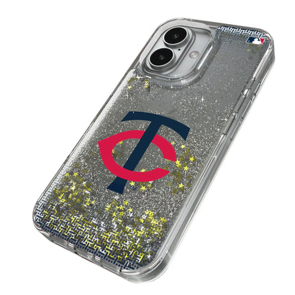 Minnesota Twins Linen Glitter Phone Case for Apple iPhone