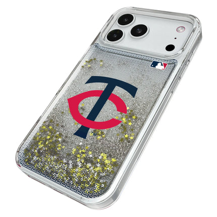 Minnesota Twins Linen Glitter Phone Case for Apple iPhone