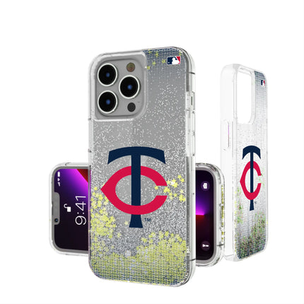 Minnesota Twins Linen Glitter Phone Case for Apple iPhone