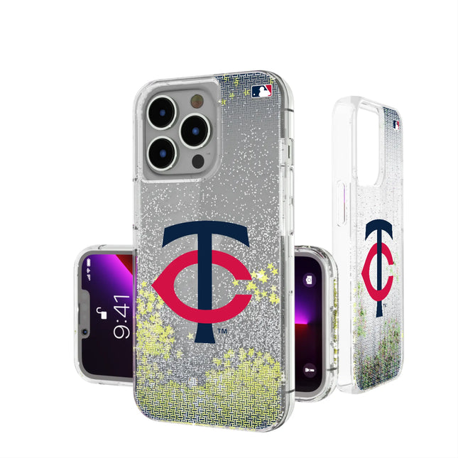 Minnesota Twins Linen Glitter Phone Case for Apple iPhone