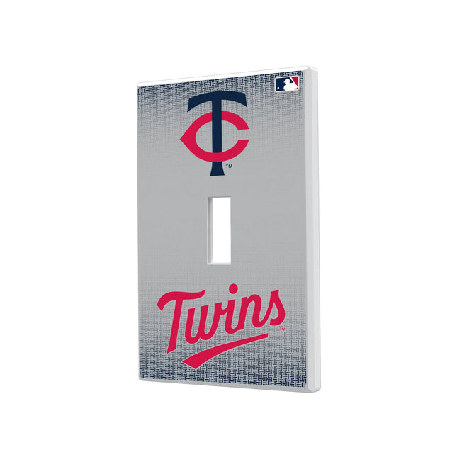 Minnesota Twins Linen Hidden-Screw Light Switch Plate