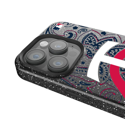 Minnesota Twins Paisley Black Bling Phone Case for Apple iPhone