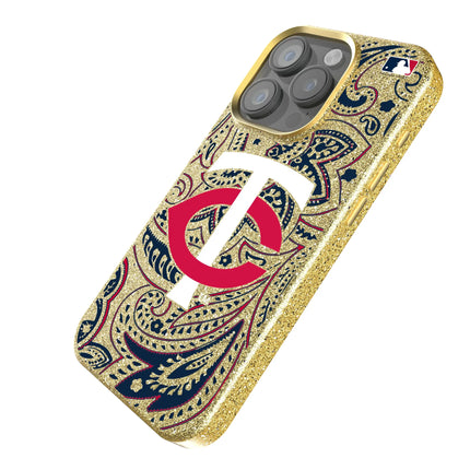 Minnesota Twins Paisley Bling Phone Case for Apple iPhone