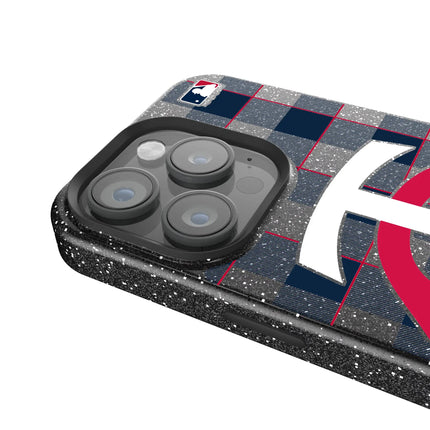 Minnesota Twins Plaid Black Bling Phone Case for Apple iPhone
