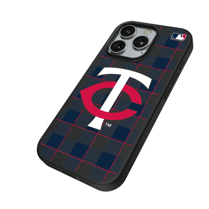 Minnesota Twins Plaid MagSafe Compatible Phone Case for Apple iPhone