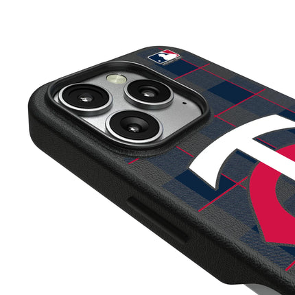 Minnesota Twins Plaid MagSafe Compatible Phone Case for Apple iPhone