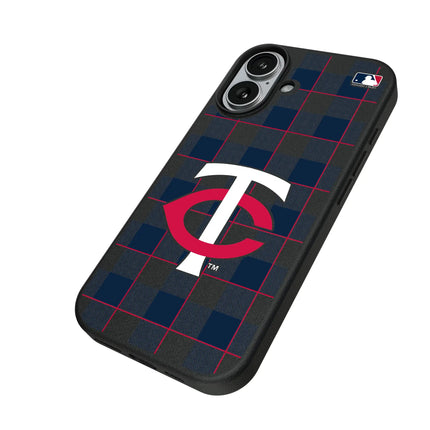 Minnesota Twins Plaid MagSafe Compatible Phone Case for Apple iPhone