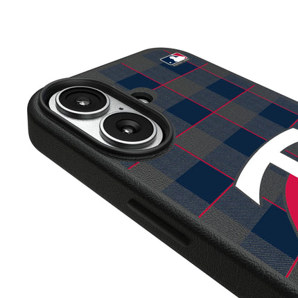 Minnesota Twins Plaid MagSafe Compatible Phone Case for Apple iPhone