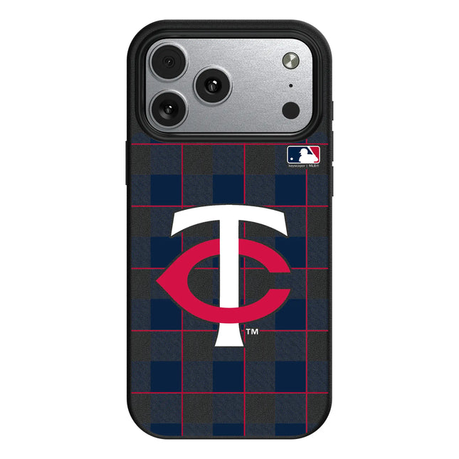 Minnesota Twins Plaid MagSafe Compatible Phone Case for Apple iPhone