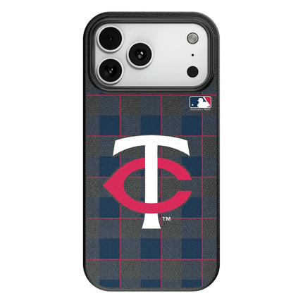 Minnesota Twins Plaid MagSafe Compatible Phone Case for Apple iPhone