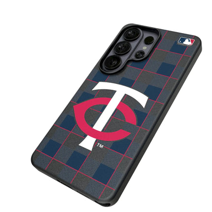 Minnesota Twins Plaid MagSafe Compatible Phone Case for Samsung Galaxy