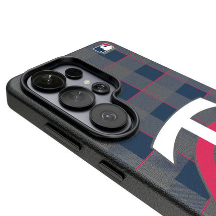 Minnesota Twins Plaid MagSafe Compatible Phone Case for Samsung Galaxy