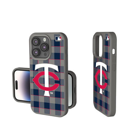 Minnesota Twins Plaid Soft Touch Phone Case for Apple iPhone