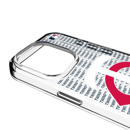 Minnesota Twins Text Backdrop Clear Phone Case for Apple iPhone