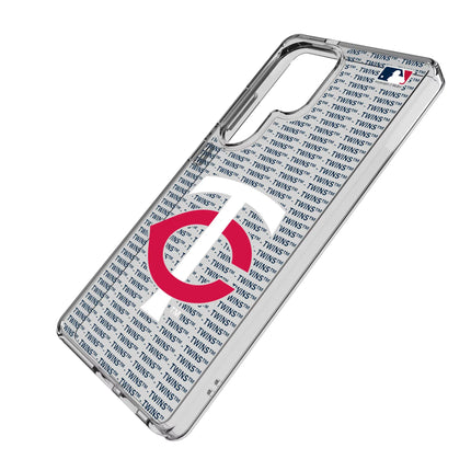 Minnesota Twins Text Backdrop Clear Phone Case for Samsung Galaxy