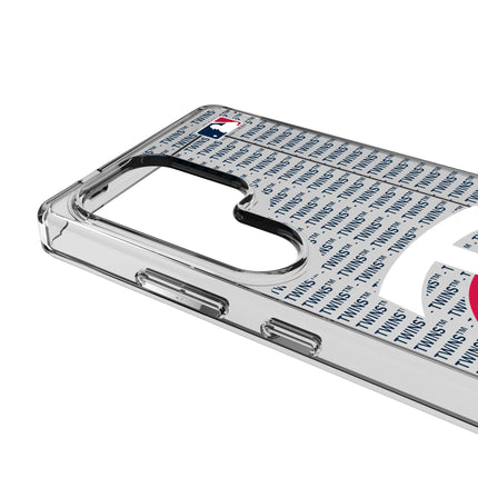 Minnesota Twins Text Backdrop Clear Phone Case for Samsung Galaxy