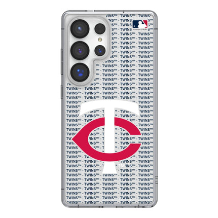 Minnesota Twins Text Backdrop Clear Phone Case for Samsung Galaxy