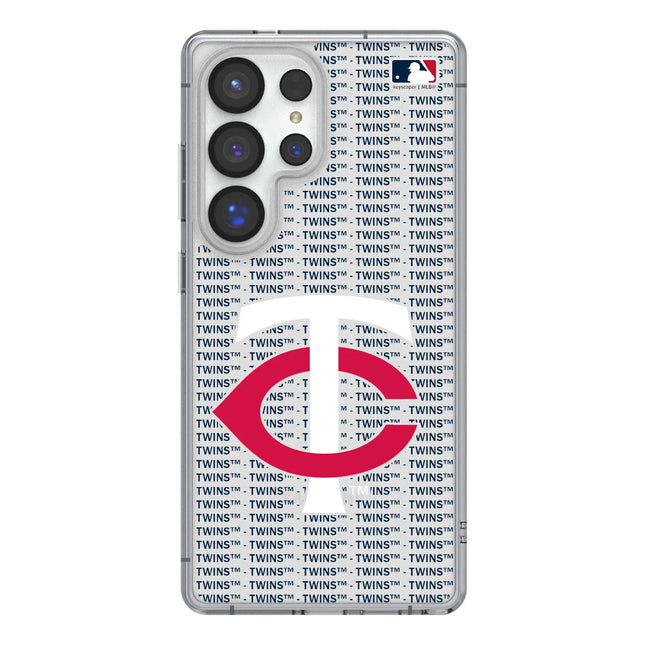 Minnesota Twins Text Backdrop Clear Phone Case for Samsung Galaxy