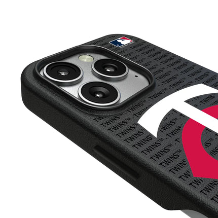 Minnesota Twins Text Backdrop MagSafe Compatible Phone Case for Apple iPhone
