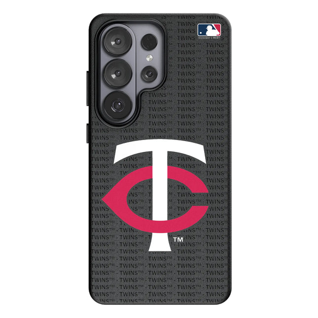 Minnesota Twins Text Backdrop MagSafe Compatible Phone Case for Samsung Galaxy