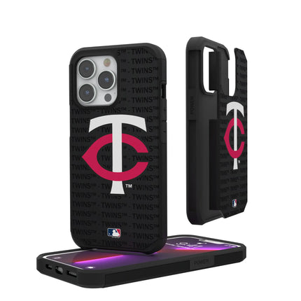 Minnesota Twins Text Backdrop Rugged Phone Case for Apple iPhone