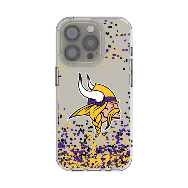 Minnesota Vikings Confetti Clear Phone Case for Apple iPhone