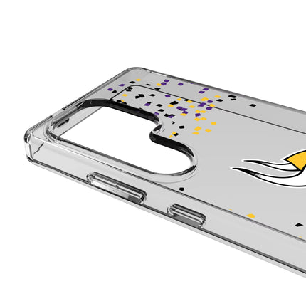 Minnesota Vikings Confetti Clear Phone Case for Samsung Galaxy