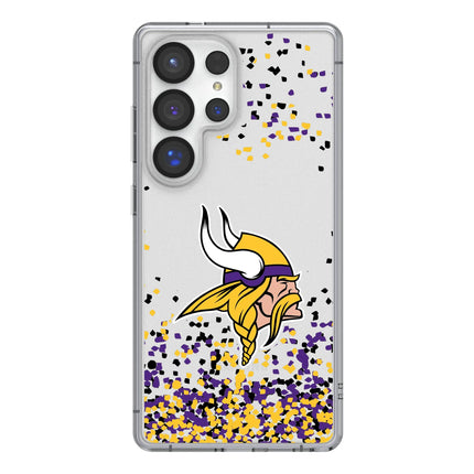 Minnesota Vikings Confetti Clear Phone Case for Samsung Galaxy