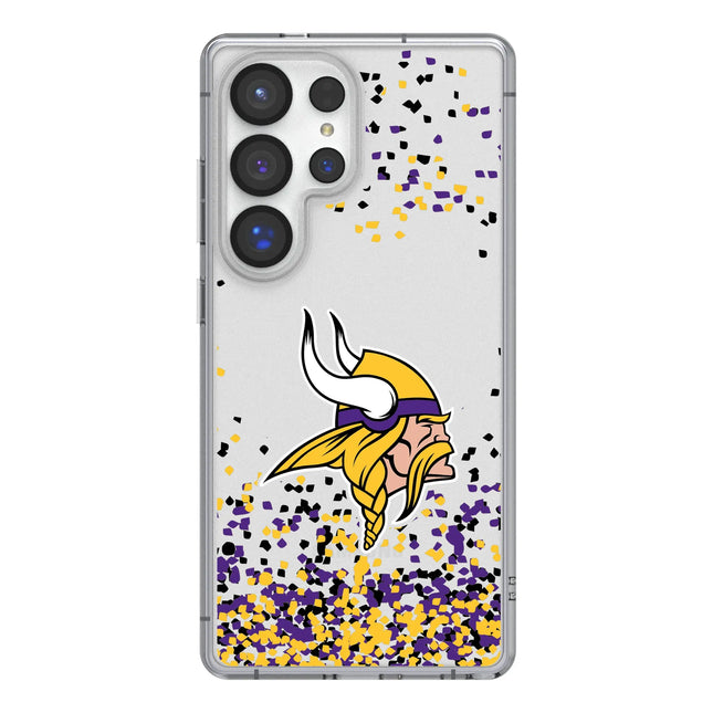 Minnesota Vikings Confetti Clear Phone Case for Samsung Galaxy