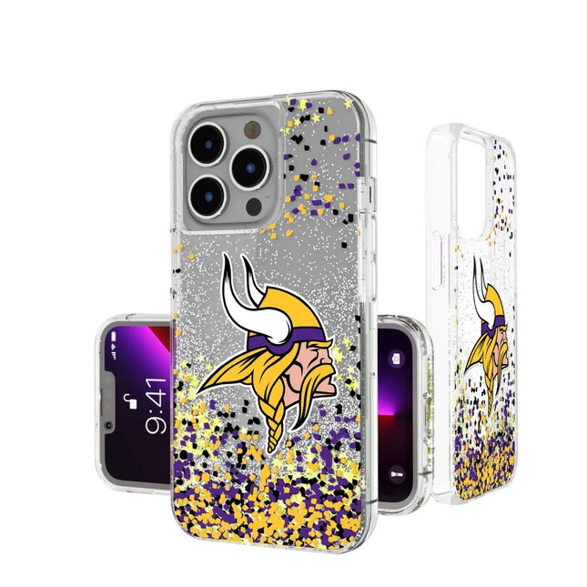 Minnesota Vikings Confetti Glitter Phone Case for Apple iPhone
