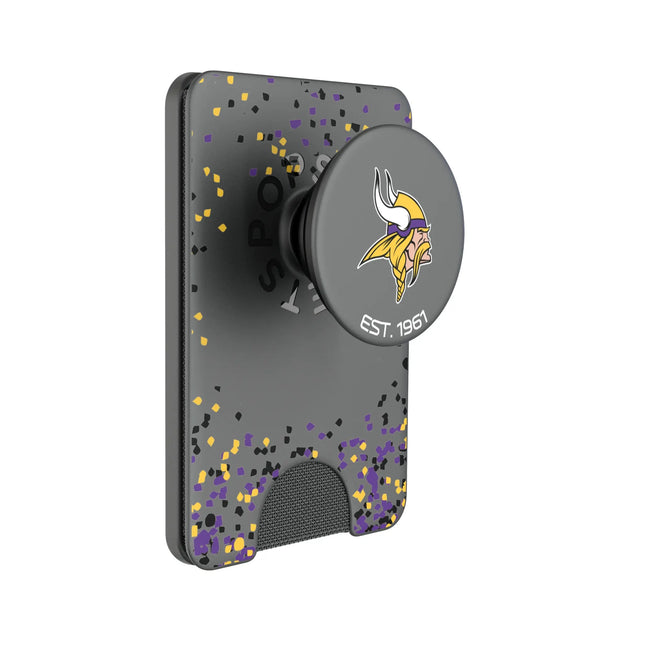 Minnesota Vikings Confetti PopSockets MagSafe-Compatible PopWallet+