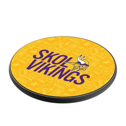Minnesota Vikings Deco 15-Watt Wireless Charger