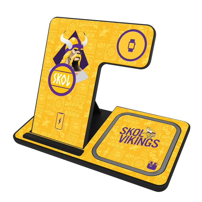 Minnesota Vikings Deco 3 in 1 Charging Station