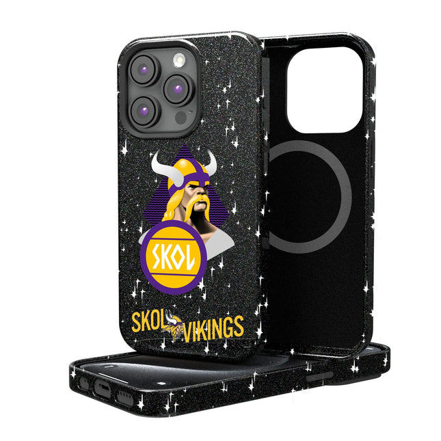 Minnesota Vikings Deco Black Bling Phone Case for Apple iPhone