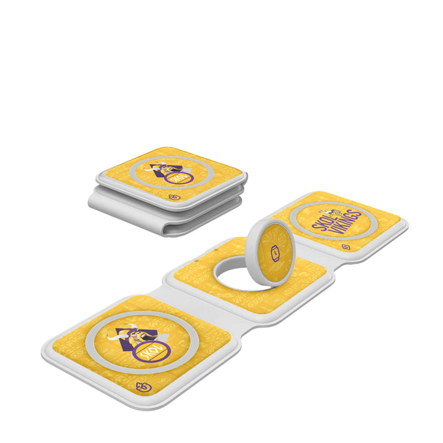 Minnesota Vikings Deco Foldable 3 in 1 Charger