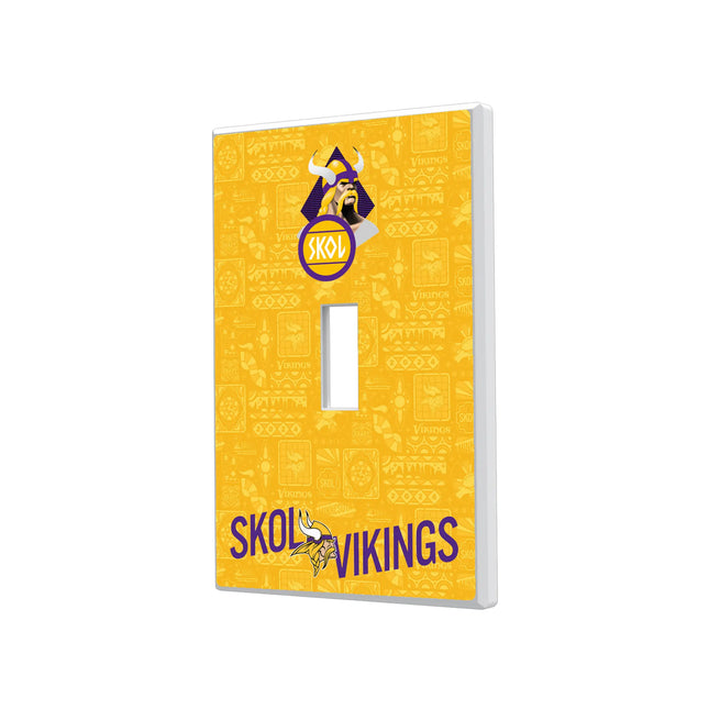 Minnesota Vikings Deco Hidden-Screw Light Switch Plate