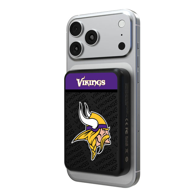 Minnesota Vikings Endzone Plus Wireless Mag Power Bank