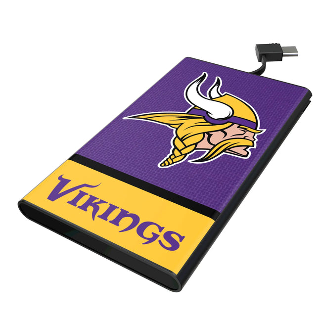 Minnesota Vikings Endzone Solid 5000mAh Flat Powerbank
