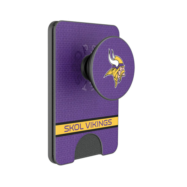 Minnesota Vikings Endzone Solid PopSockets MagSafe-Compatible PopWallet+
