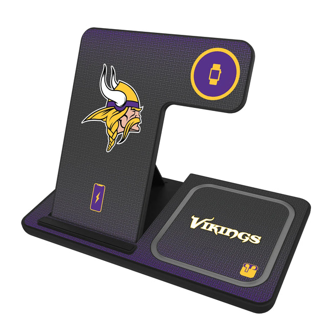 Minnesota Vikings Linen 3 in 1 Charging Station