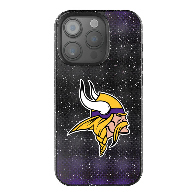 Minnesota Vikings Linen Black Bling Phone Case for Apple iPhone